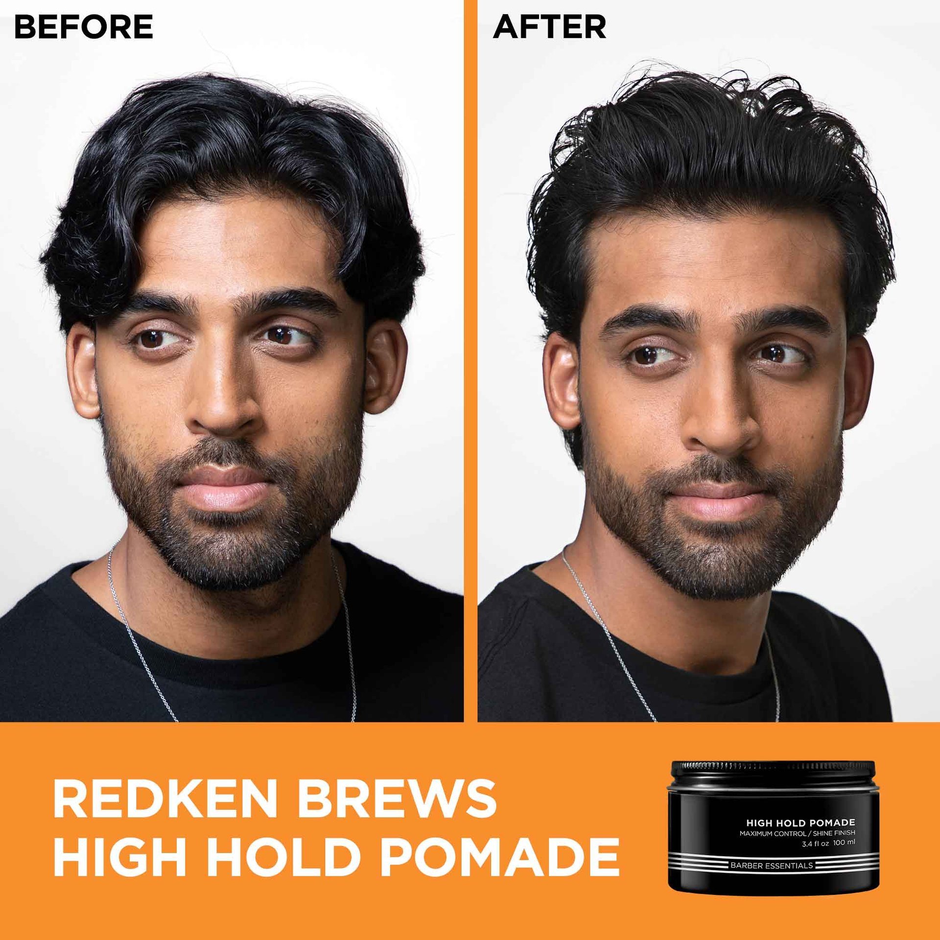 pomade before and after